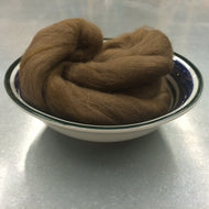 Oak Brown Merino Wool Roving - 21.5 micron -1 oz - For Nuno Felting, Wet Felting, Weaving - OEKO Tex 100 Certified