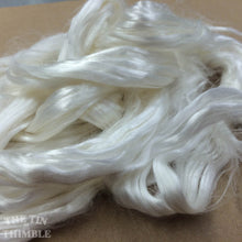 Load image into Gallery viewer, Natural White Cultivated Bombyx Silk Fiber for Spinning or Felting - Mulberry Silk for Fibre Art
