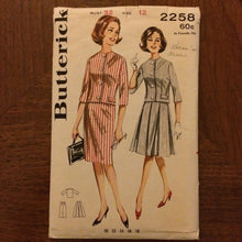 Load image into Gallery viewer, 1960s Butterick Skirt and Jacket Pattern 2258 Sz 12 Bust 32 - 1960s Butterick / 60s Butterick / 19  / Butterick Pattern

