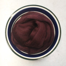 Load image into Gallery viewer, Wine Merino Wool Roving - 21.5 micron -1 oz - For Nuno Felting, Wet Felting, Weaving, Spinning and More
