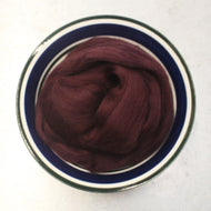 Wine Merino Wool Roving - 21.5 micron -1 oz - For Nuno Felting, Wet Felting, Weaving, Spinning and More