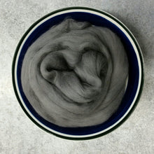 Load image into Gallery viewer, Silver Gray Merino Wool Roving / 21.5 micron -1 oz- Nuno Felting / Wet Felting / Felting Supplies / Needle Felting / Fiber Supply
