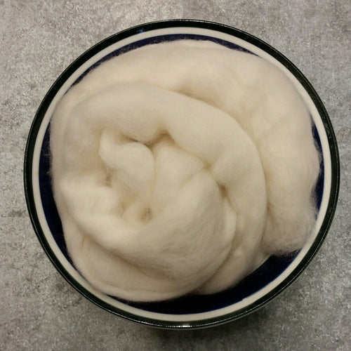 Natural White Merino Wool Roving for Felting, Spinning, Weaving or Dyeing -1 oz- 21.5 Micron - OEKO Tex 100 Certified
