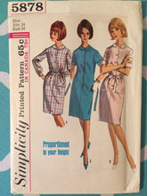 Load image into Gallery viewer, Vintage 1960s Simplicity Dress Pattern #5878 - Size 12 Bust 32 - Vintage Simplicity / 60s Simplicity / 60s
