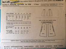 Load image into Gallery viewer, Vintage Sewing Pattern / 1950&#39;s Skirt Pattern / McCall&#39;s 3338 / Waist 26 / Vintage McCall&#39;s Pattern / Easy to Sew / 4 Gore Skirt
