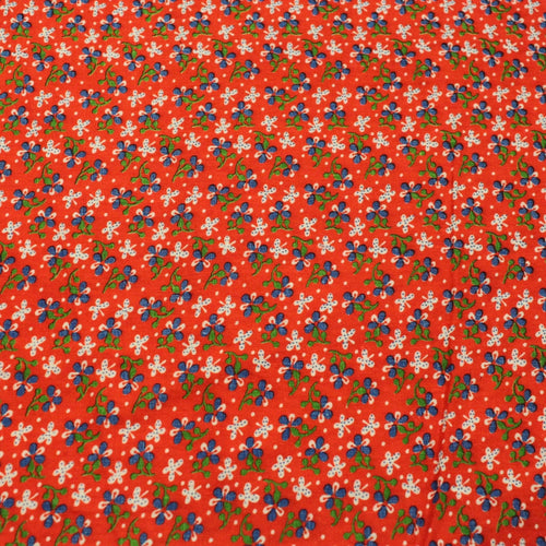 Vintage 1970s Calico Print Cotton - 1 Yard - By the Yard - Fabric Yardage /Woven Fabric /Cotton Fabric /1970s Fabric /1970s Cotton