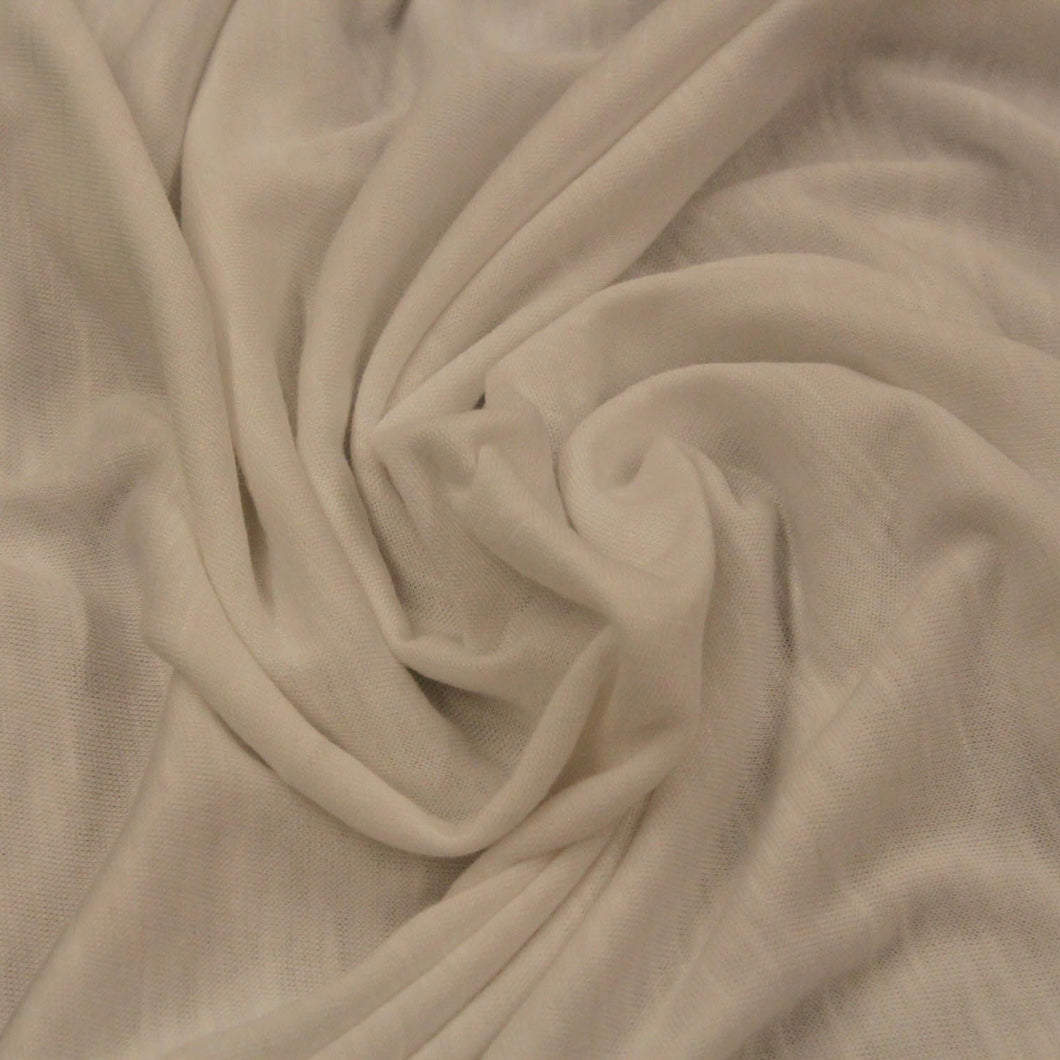 White Rayon/Spandex Knit - 1 Yard - Cotton Fabric / Fabric by Yard / New Fabric / Rayon by Yard / Knit by Yard / Knit Fabric / White Fabric